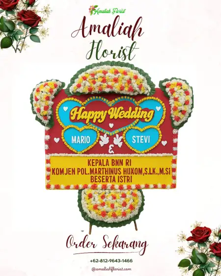 Papan Bunga Pernikahan Keramasan